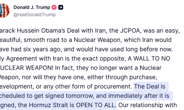 Trump says Iran peace deal to be signed Sunday, contradicting Tehran