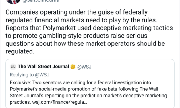 US senators urge CFTC probe Polymarket over ‘deceptive marketing’