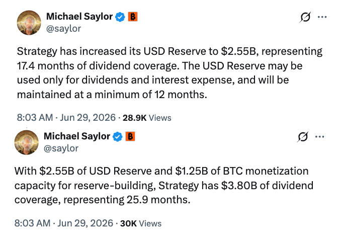 Strategy unveils capital framework to preserve Bitcoin exposure, pay dividends