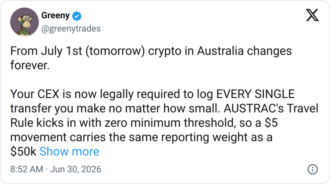 Australia’s crypto travel rule is coming into effect: Here’s what's changing