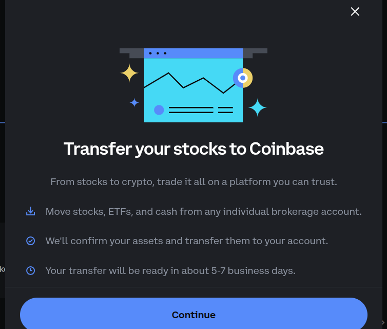 Coinbase lets users transfer stock portfolios as exchange expands beyond crypto