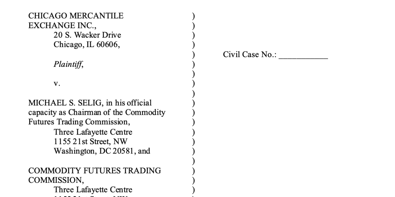 CME Group sues CFTC over crypto perpetual futures