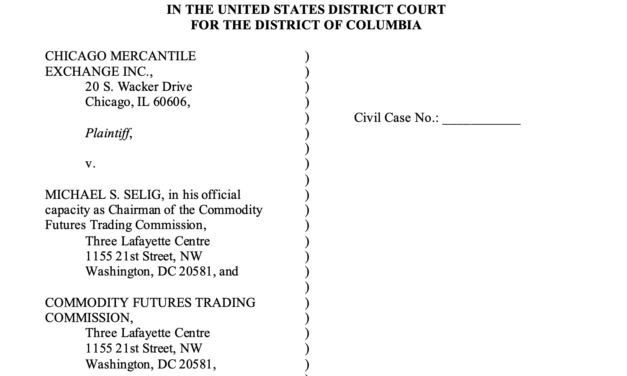 CME Group sues CFTC over crypto perpetual futures