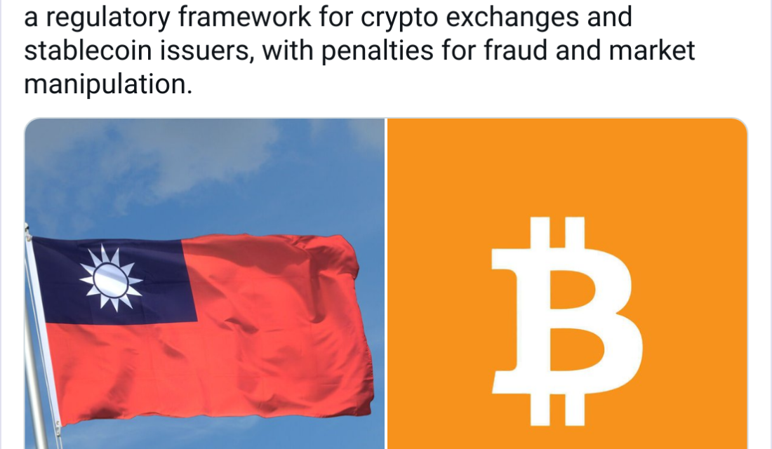 Taiwan’s legislature passes crypto, stablecoin regulations