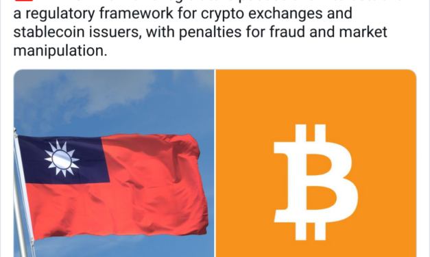 Taiwan’s legislature passes crypto, stablecoin regulations