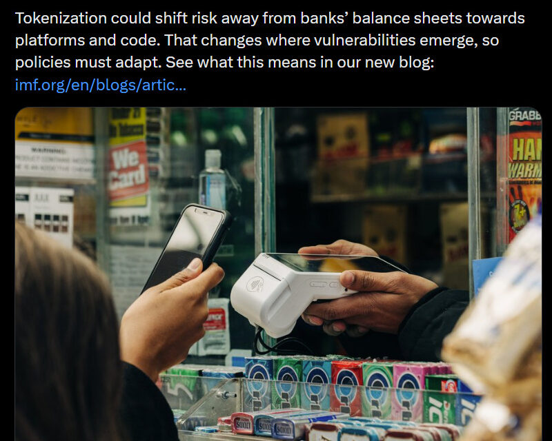 IMF says tokenization could transform settlement and financial stability