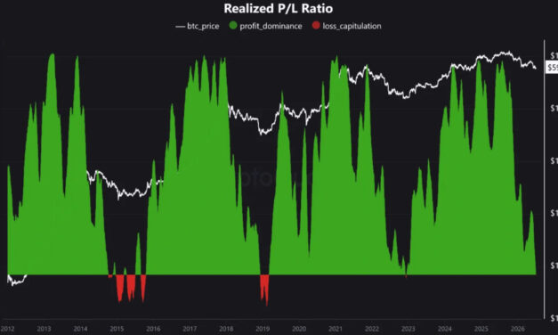 Bitcoin P&L ratio falls to 43-month low