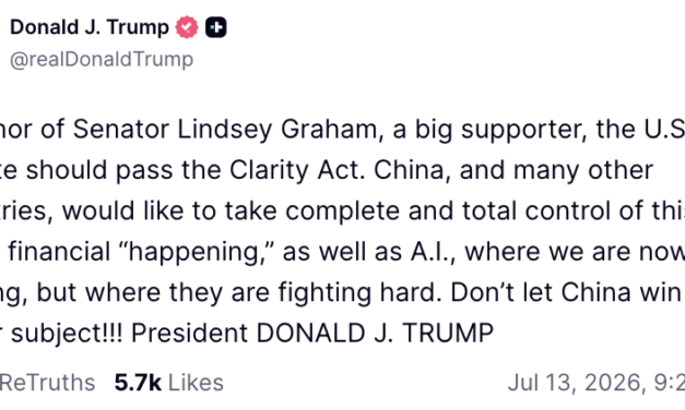 Donald Trump invokes US senator’s death to push crypto bill