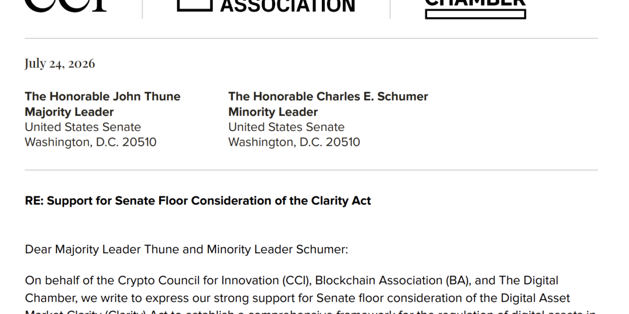 Crypto advocacy groups support CLARITY passage as ethics rules face pushback