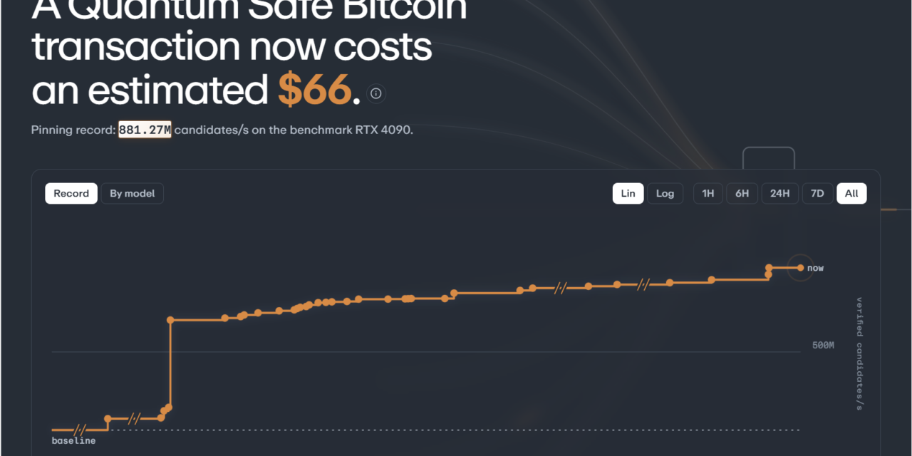 Bitcoin’s ‘last resort’ quantum-safe solution just got 79% cheaper: StarkWare