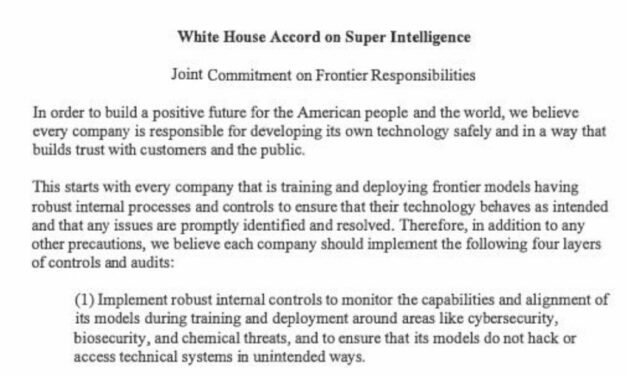 Trump accord calls for tech firms to ‘self police’ their own frontier AI