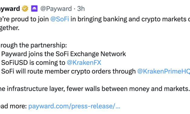 Kraken parent Payward partners with SoFi on stablecoin, 24/7 settlement