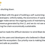 Blast to wind down Ethereum L2 after costs outpace revenue