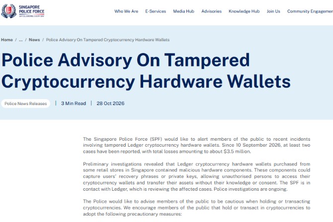 Tampered Ledger reported in Singapore a month before news broke: Asia Express
